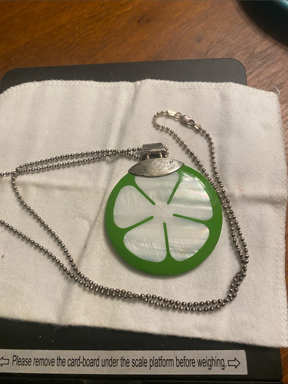 Sterling Silver 30”Chain With Mother Of Pearl Inlay Flower Pendant